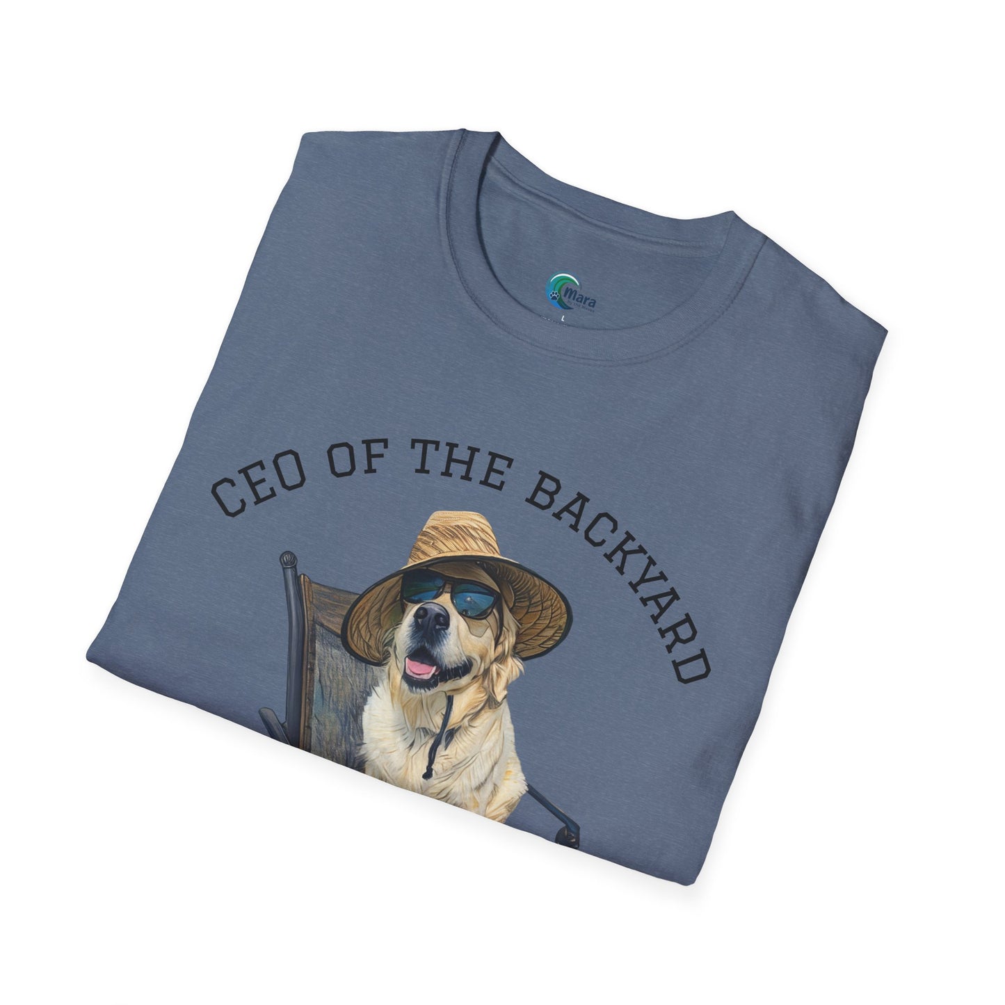 "CEO of the Backyard" Unisex Softstyle T-Shirt, Funny Dog Tee, Pet Lover Gift, Outdoor Apparel, Casual Wear, Summer Shirt