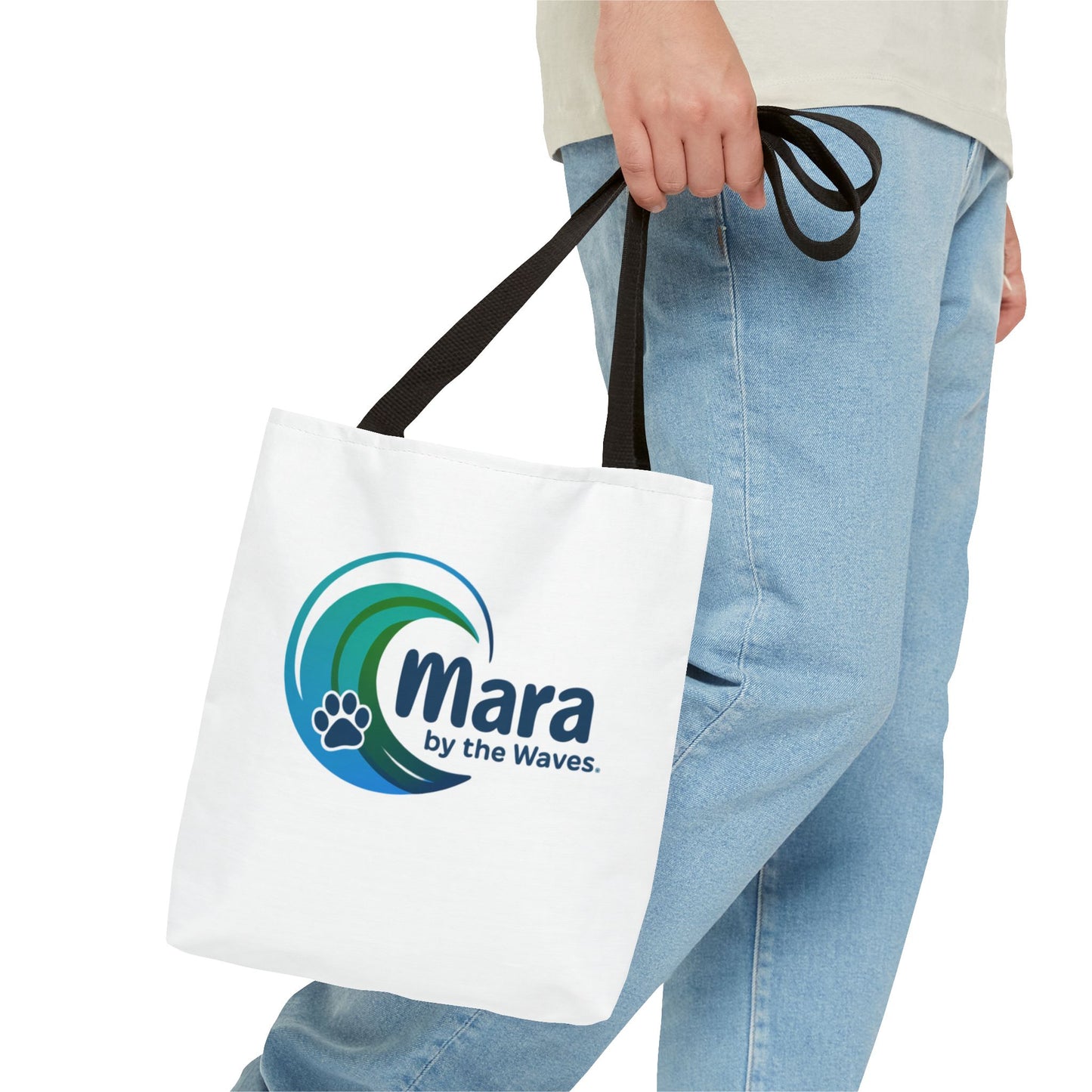 Beach Tote Bag- Golden Retriever/Mara by the Waves Logo