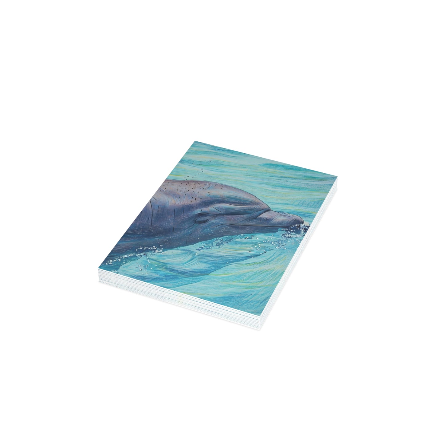 Expressive Dolphin Postcard Bundle with Envelopes (10 count) - Perfect for Ocean Lovers & Special Occasions