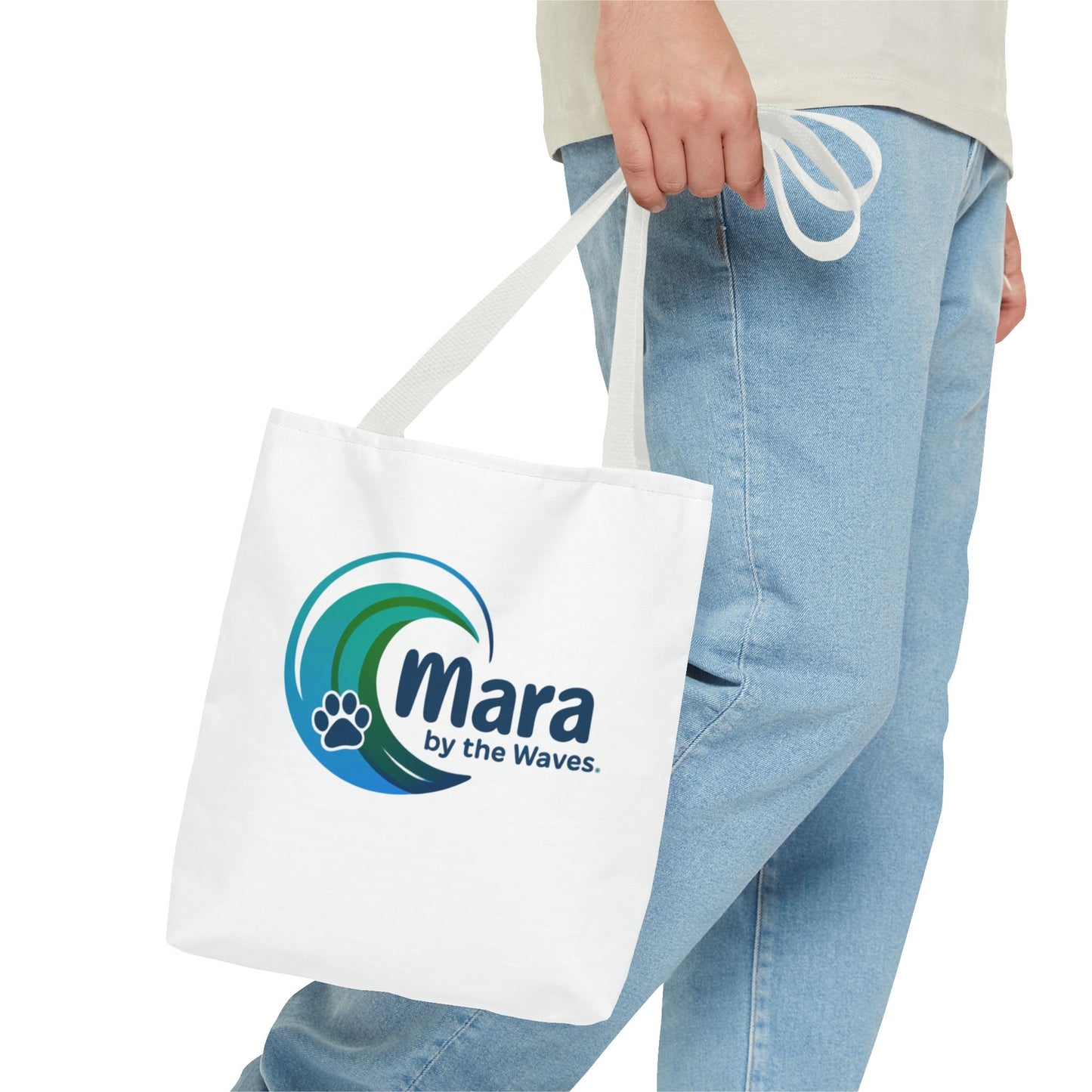 Beach Tote Bag- Golden Retriever/Mara by the Waves Logo
