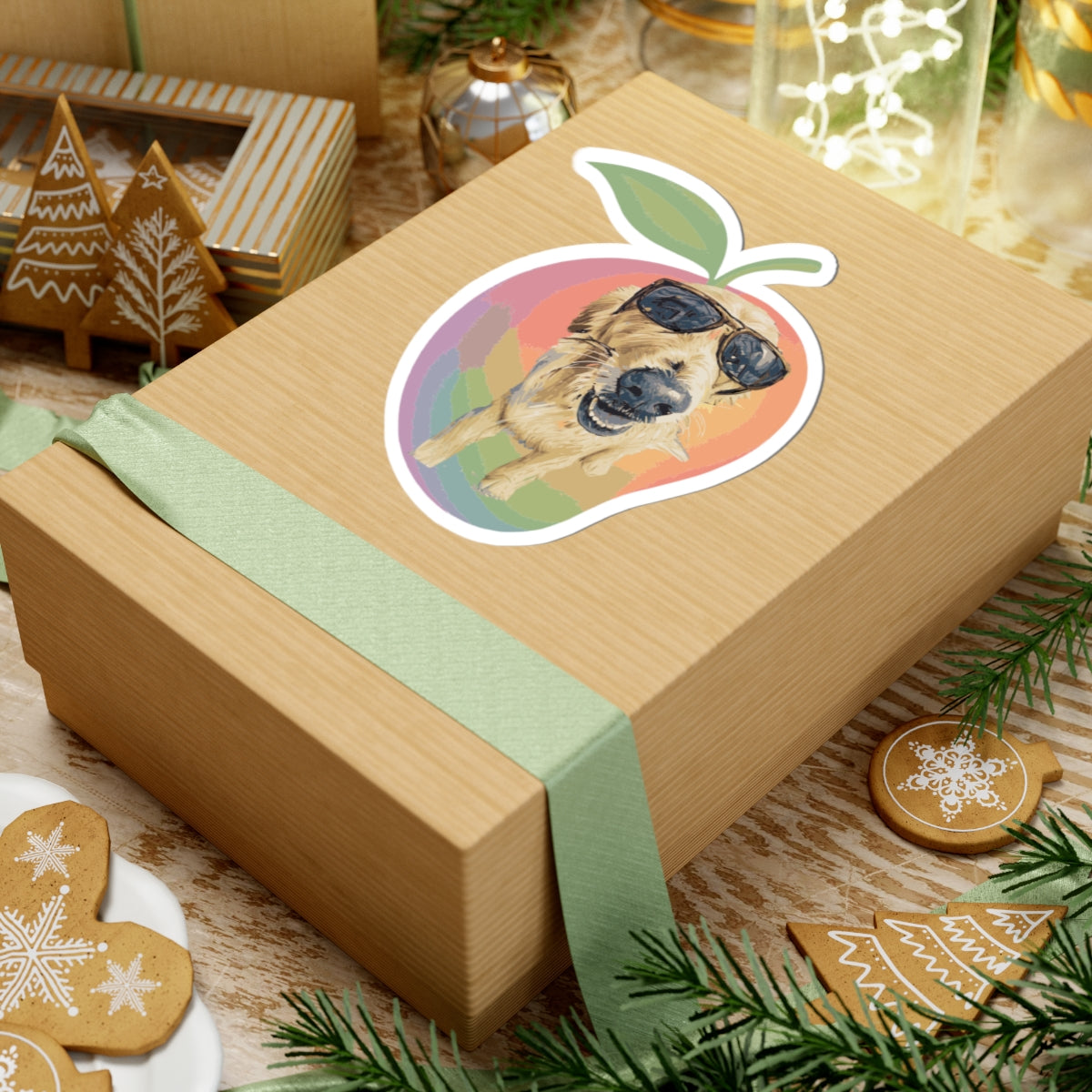 Dog Kiss-Cut Stickers - Golden Retriever Mango Sticker