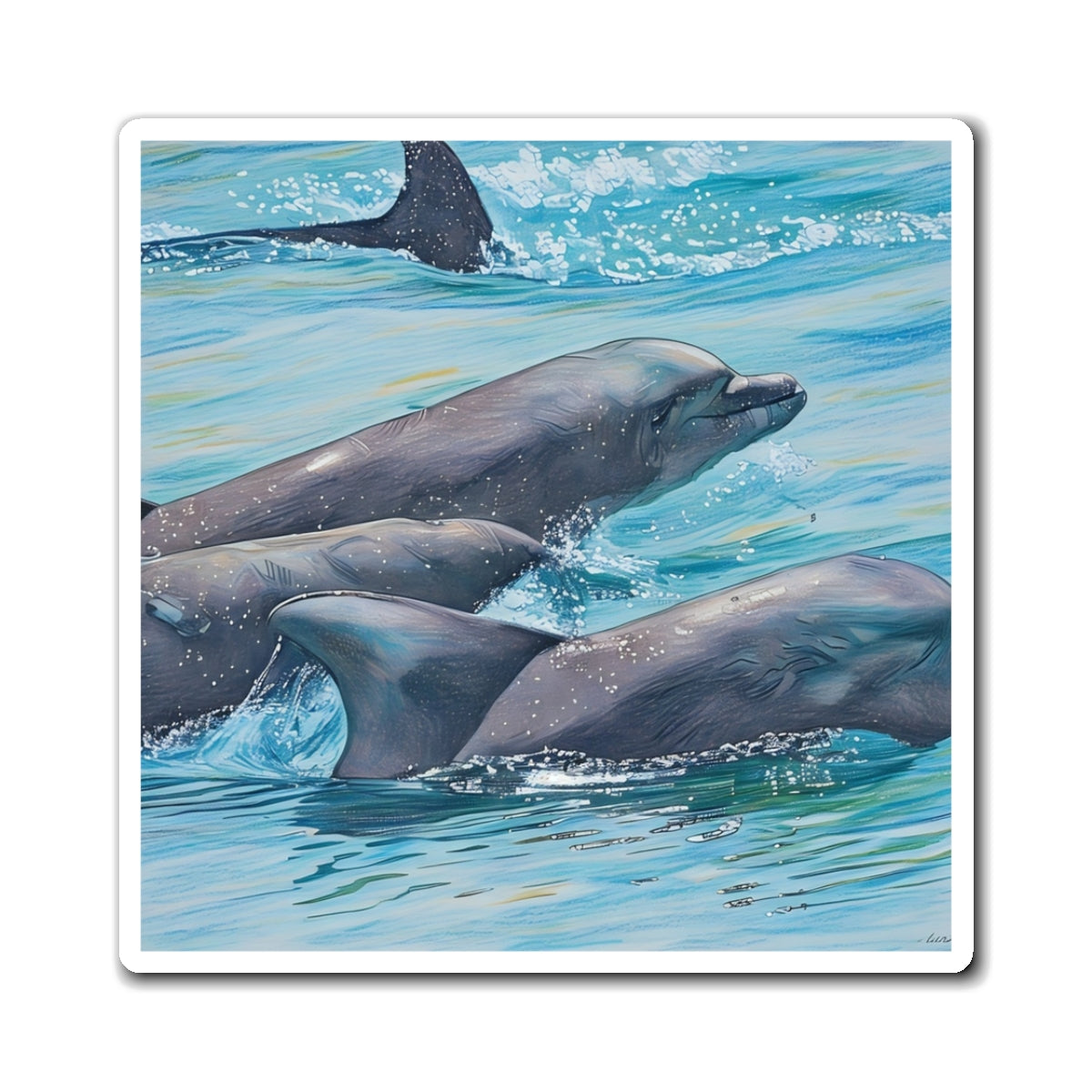 Dolphins in Motion Magnets - Ocean-Inspired Home Decor