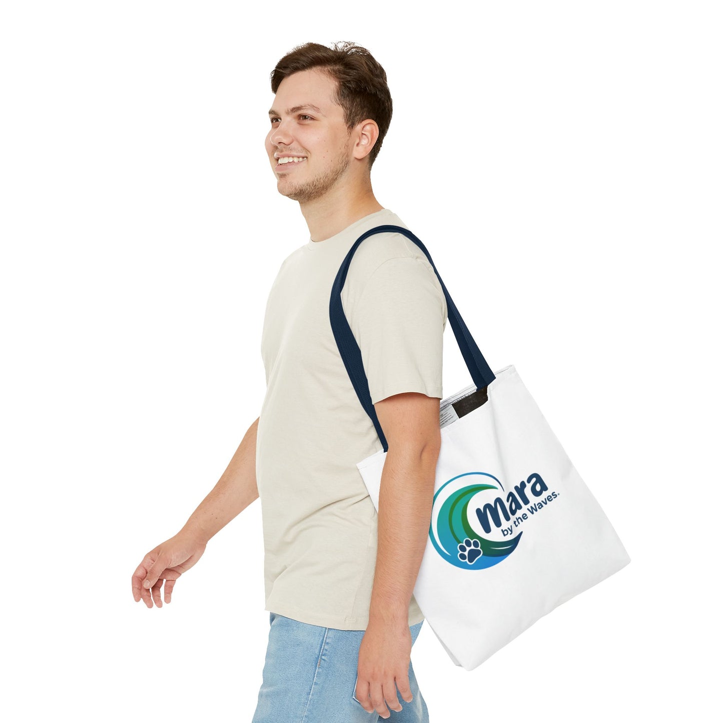 Beach Tote Bag- Golden Retriever/Mara by the Waves Logo