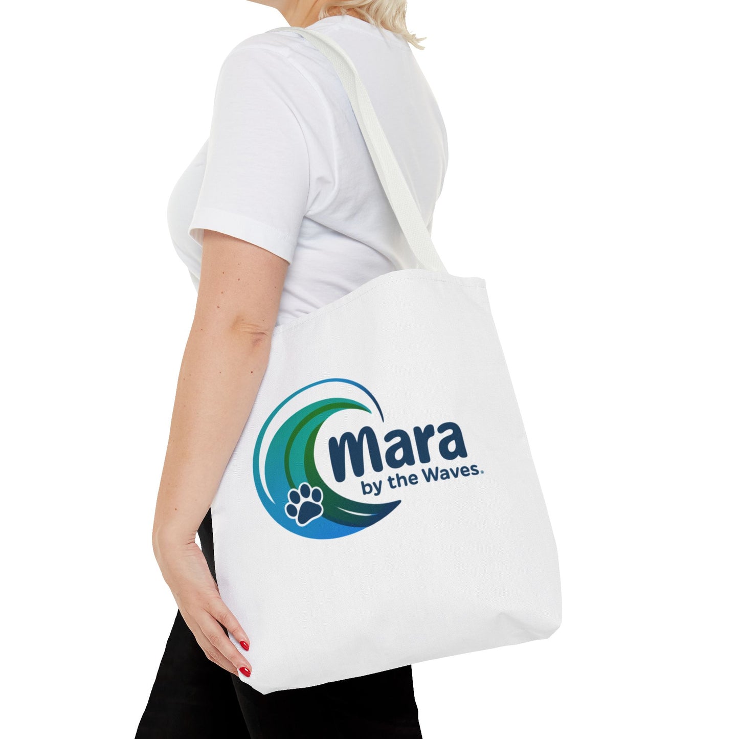 Beach Tote Bag- Golden Retriever/Mara by the Waves Logo