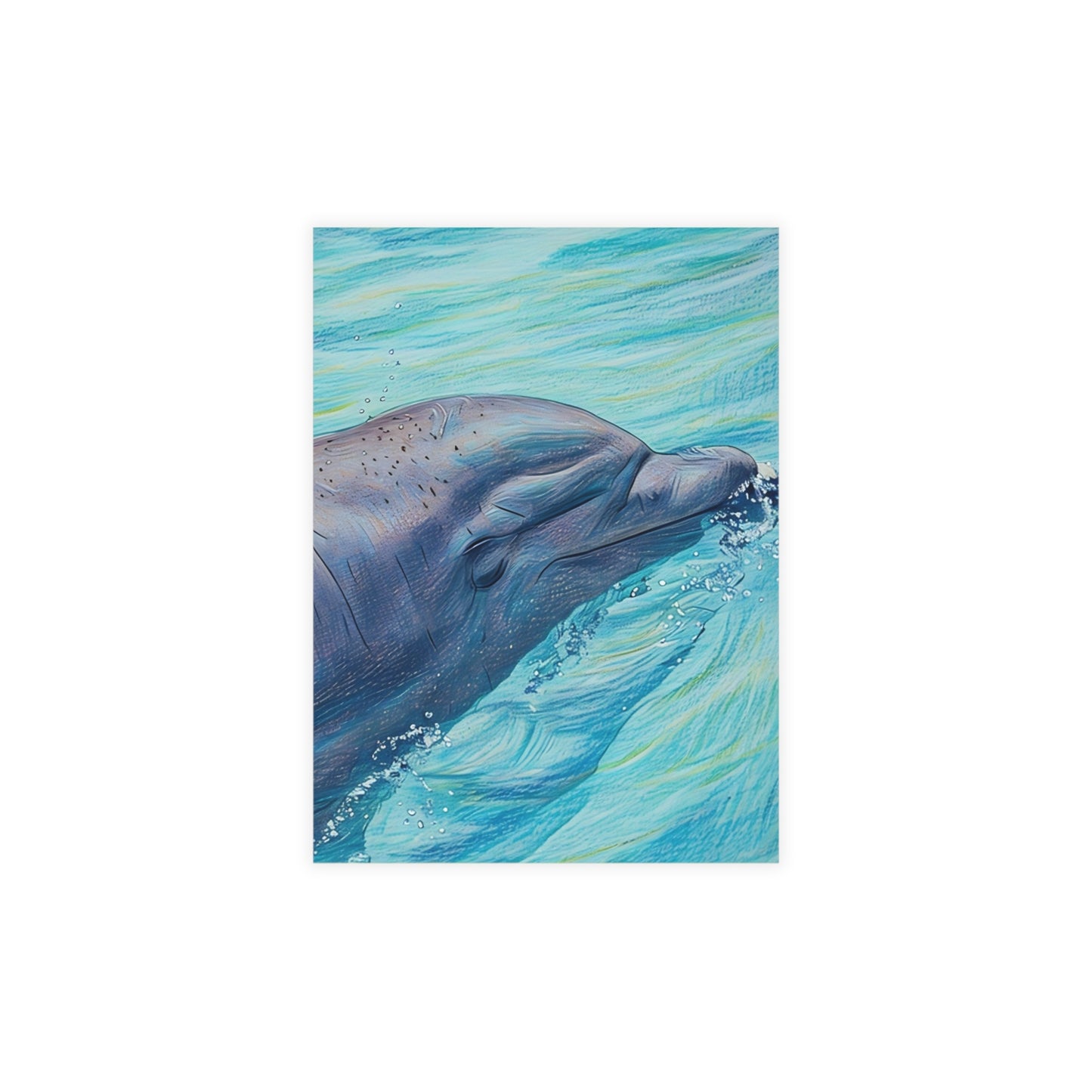 Expressive Dolphin Postcard Bundle with Envelopes (10 count) - Perfect for Ocean Lovers & Special Occasions