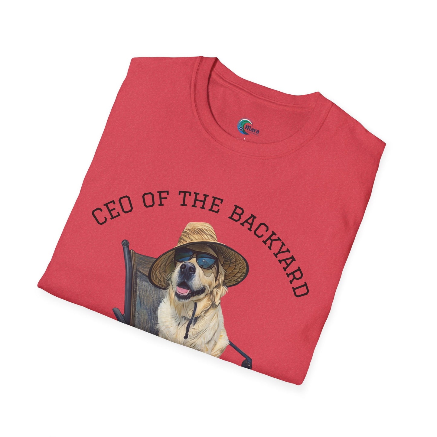 "CEO of the Backyard" Unisex Softstyle T-Shirt, Funny Dog Tee, Pet Lover Gift, Outdoor Apparel, Casual Wear, Summer Shirt