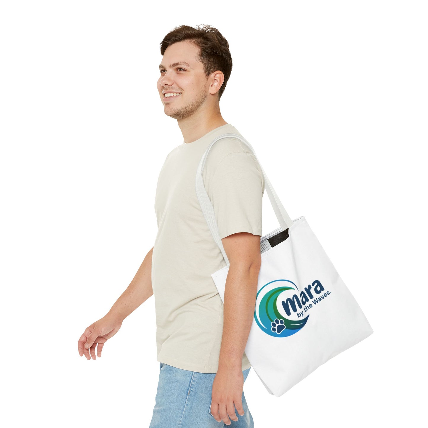 Beach Tote Bag- Golden Retriever/Mara by the Waves Logo