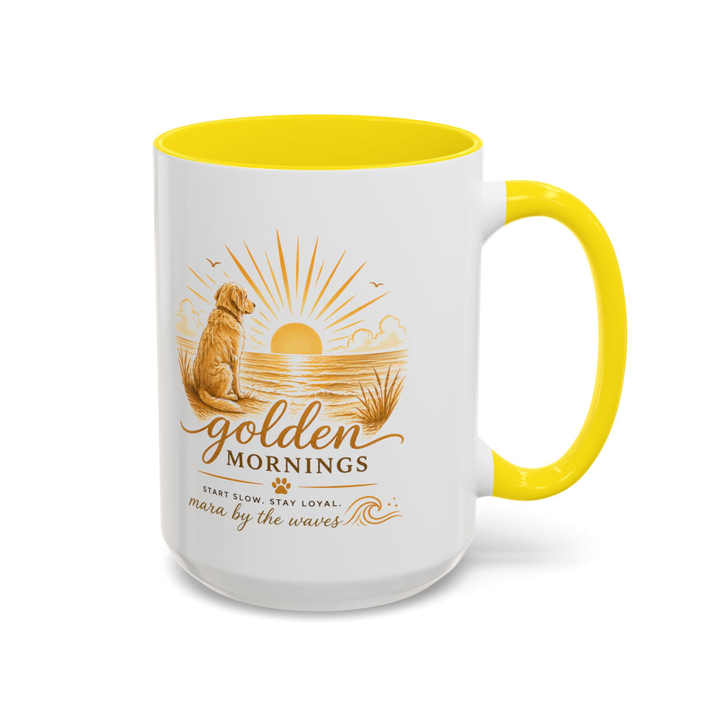 Golden Mornings Coffee Mug — Dog Sunrise Accent Mug (11/15oz)