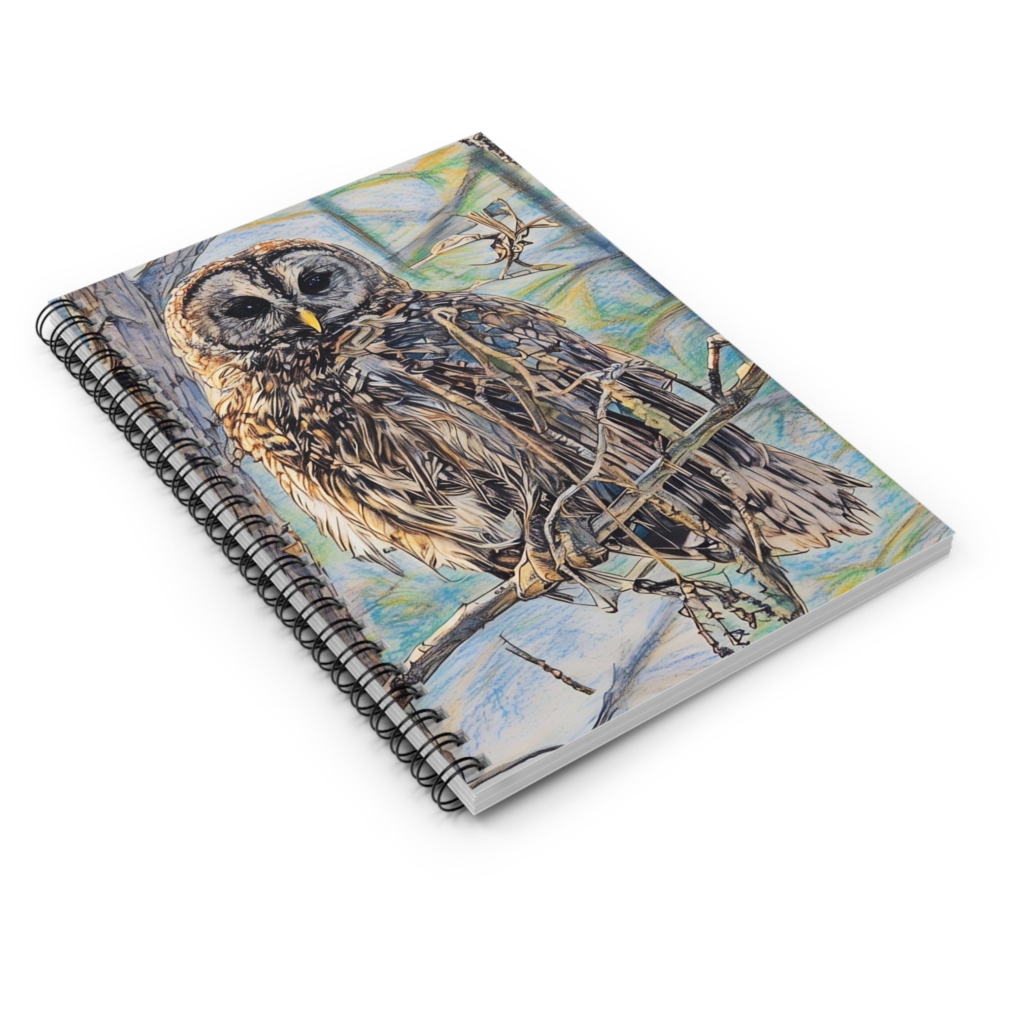 Barred Owl Spiral Notebook - Nature-Inspired Ruled Line Journal