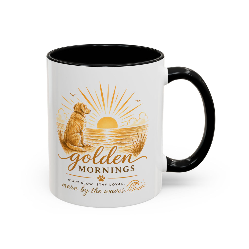 Golden Mornings Coffee Mug — Dog Sunrise Accent Mug (11/15oz)