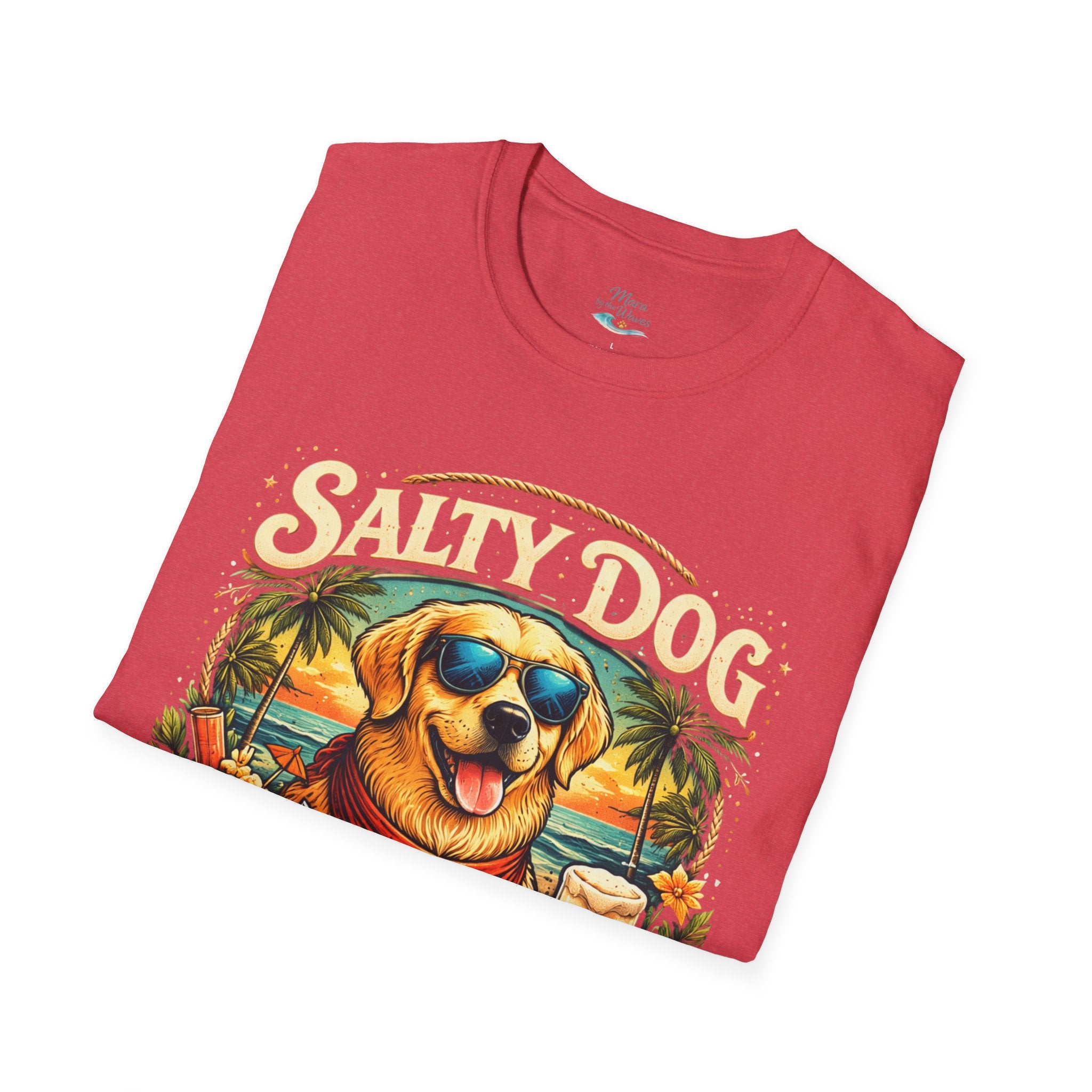 Salty Dog Beach T-Shirt — Retro Surf Dog Graphic Tee
