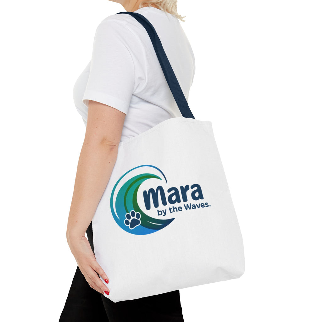 Beach Tote Bag- Golden Retriever/Mara by the Waves Logo
