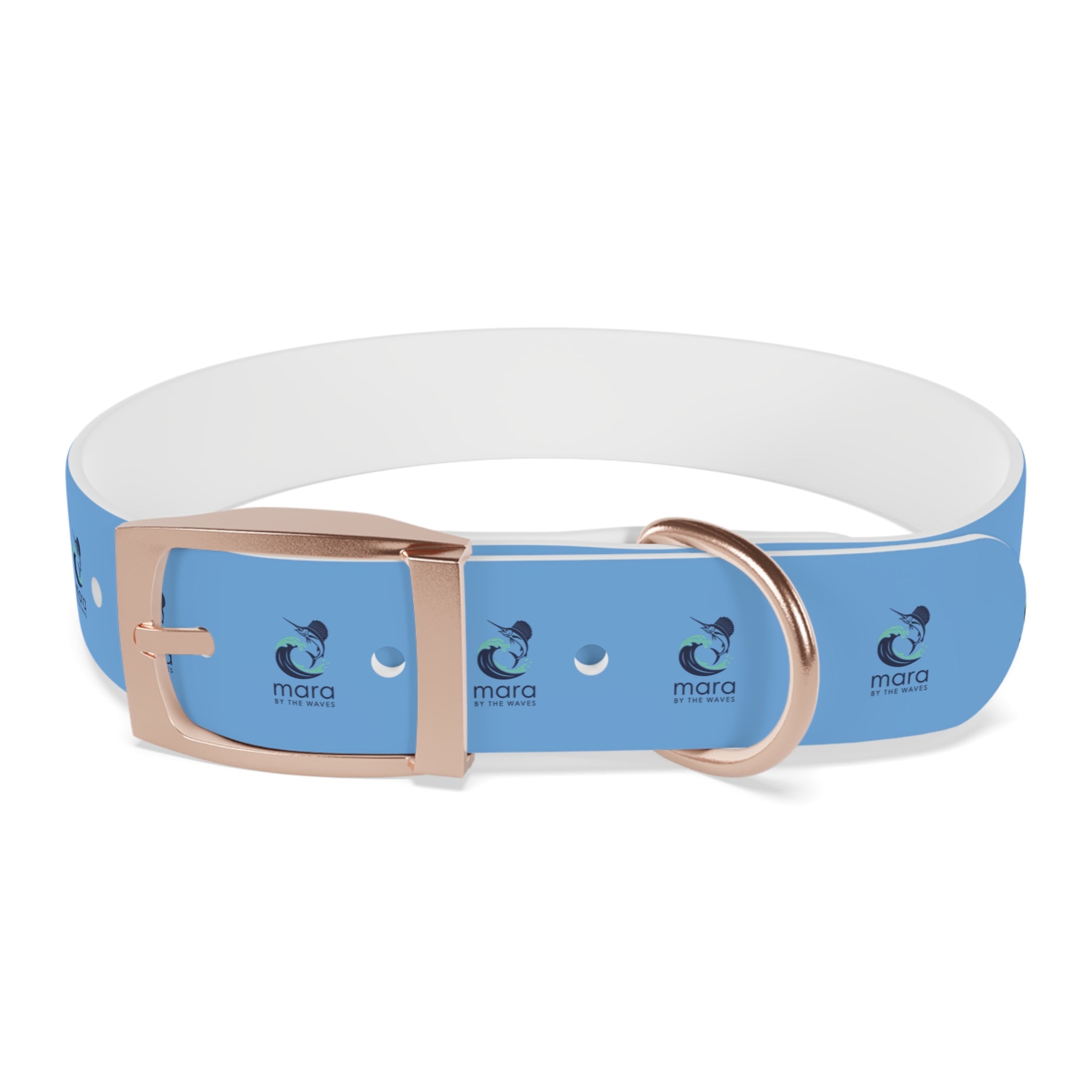 Sail Fish Mara by the Waves Logo Dog Collar - Durable Waterproof Pet Collar for Everyday Wear