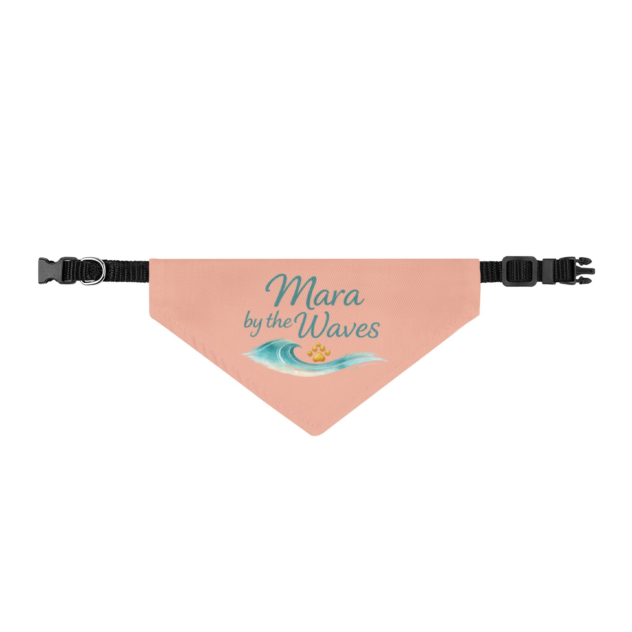 Clip-on Pet Bandana — "Mara by the Waves" Beach Dog Bandana