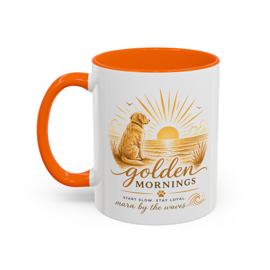 Golden Mornings Coffee Mug — Dog Sunrise Accent Mug (11/15oz)