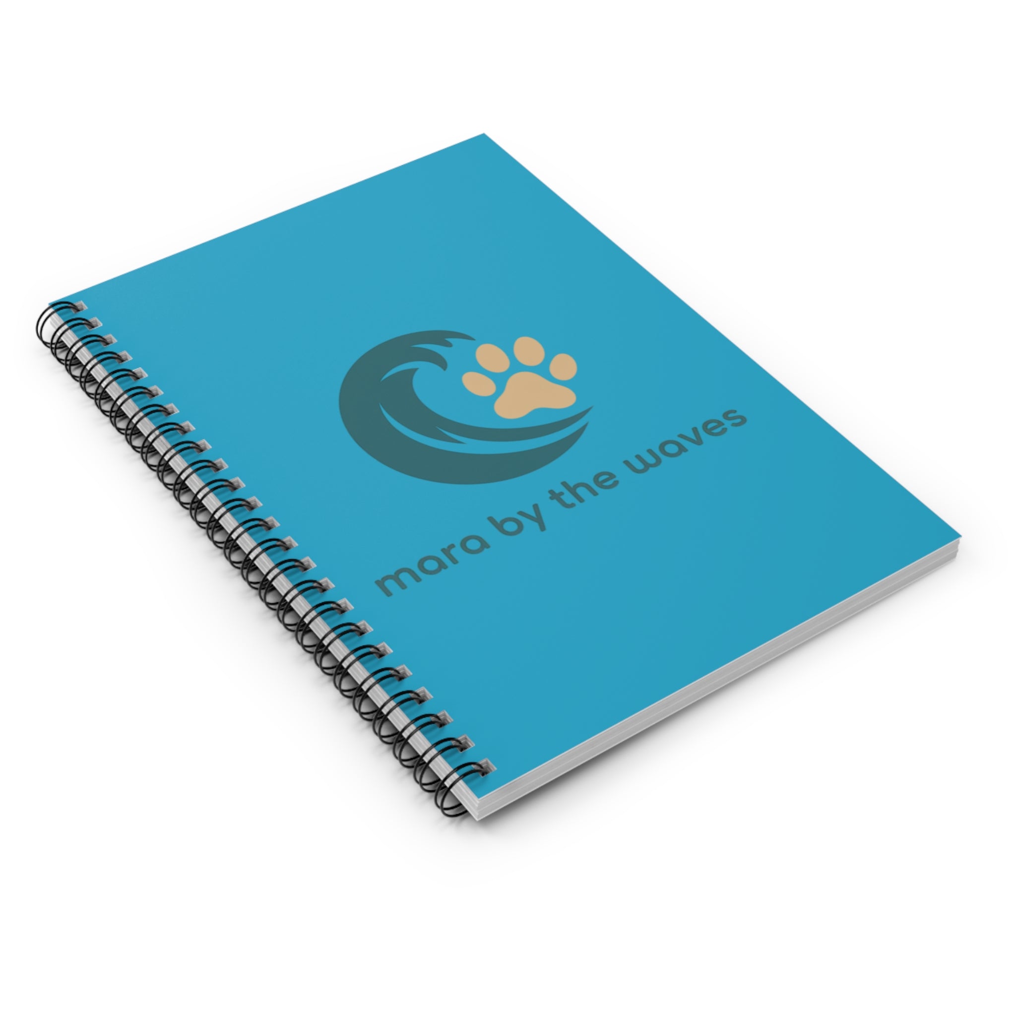 Ocean Paw Spiral Notebook — "mara by the waves" Ruled Journal