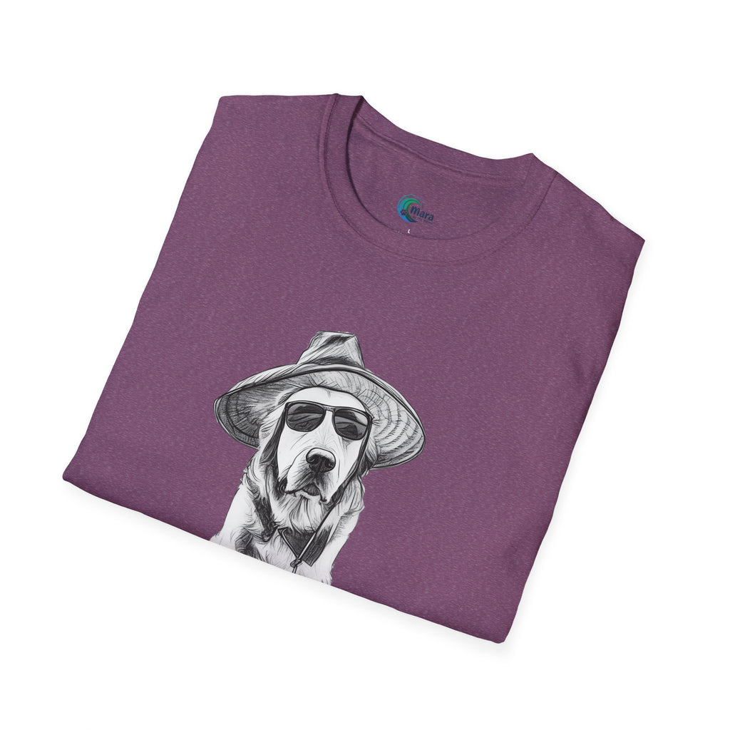 Golden Retriever with Hat & Sunglasses T-Shirt