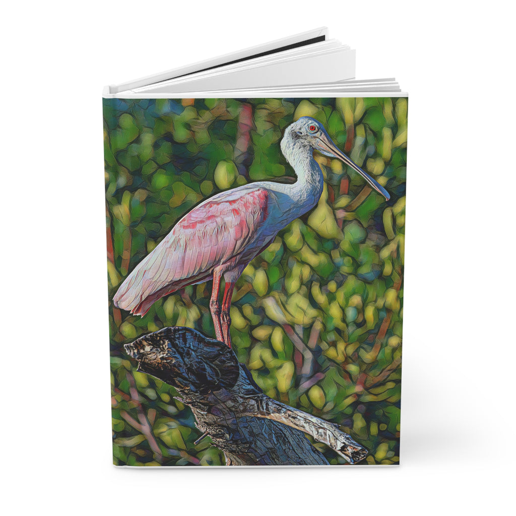 Roseate Spoonbill Wildlife Hardcover Journal — Nature Sketchbook & Travel Notebook