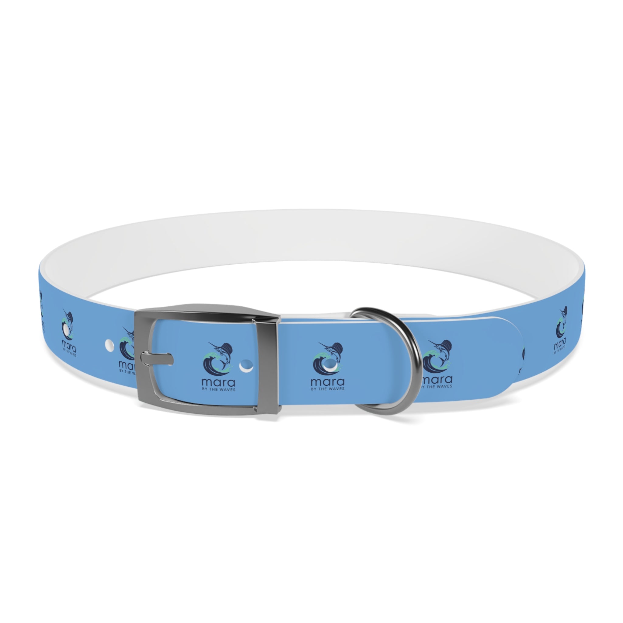 Sail Fish Mara by the Waves Logo Dog Collar - Durable Waterproof Pet Collar for Everyday Wear