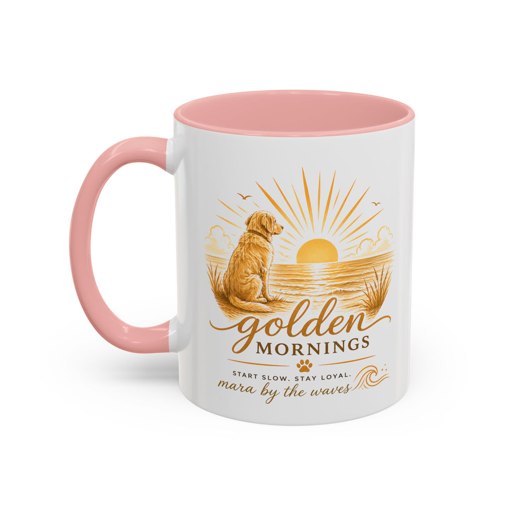 Golden Mornings Coffee Mug — Dog Sunrise Accent Mug (11/15oz)