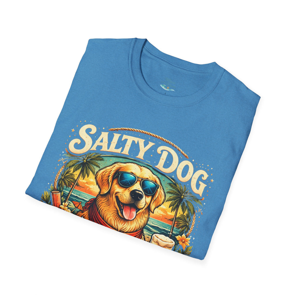 Salty Dog Beach T-Shirt — Retro Surf Dog Graphic Tee