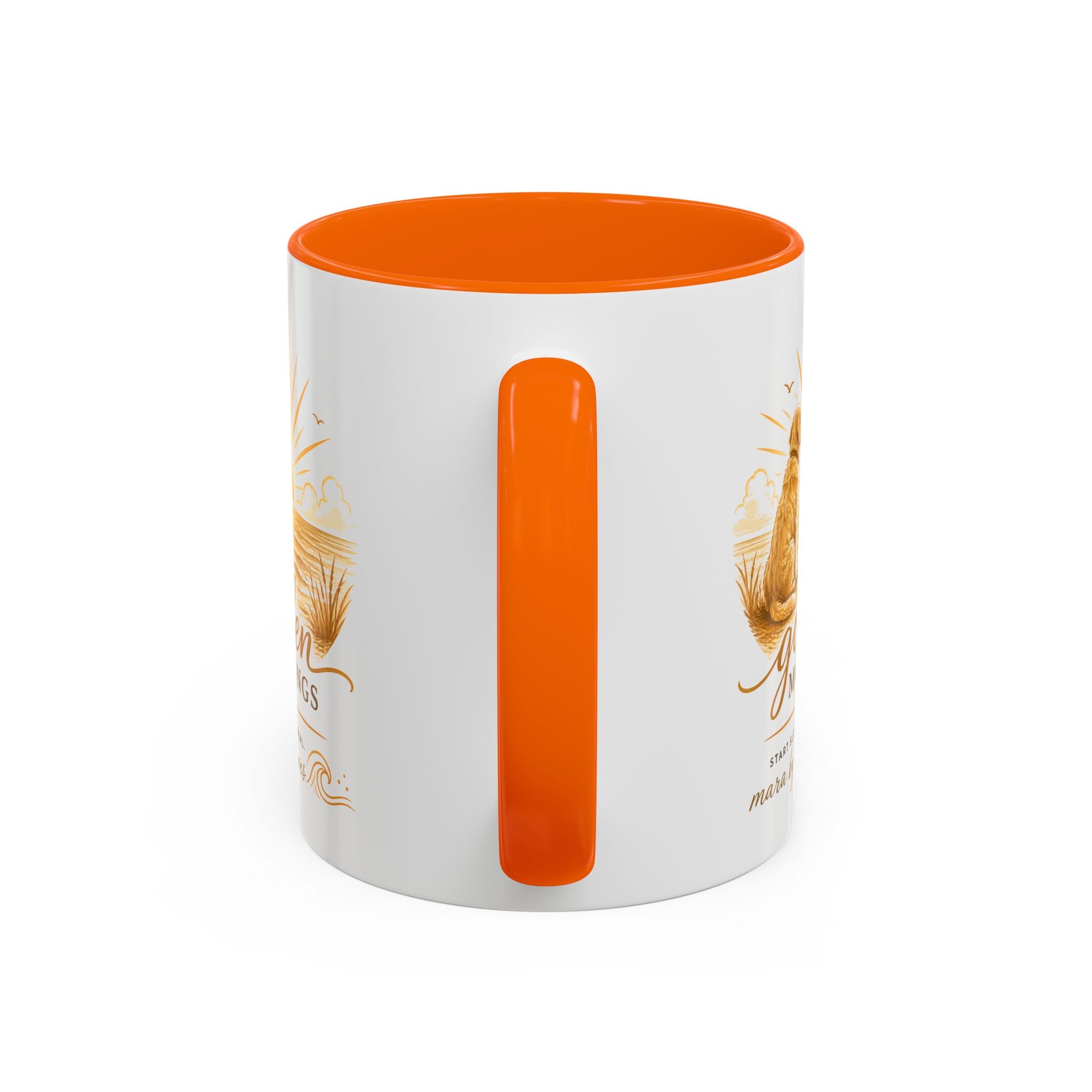 Golden Mornings Coffee Mug — Dog Sunrise Accent Mug (11/15oz)