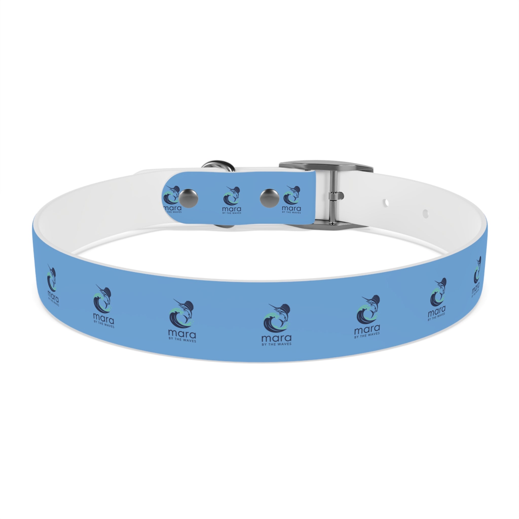 Sail Fish Mara by the Waves Logo Dog Collar - Durable Waterproof Pet Collar for Everyday Wear