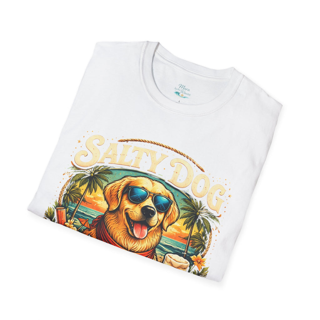 Salty Dog Beach T-Shirt — Retro Surf Dog Graphic Tee