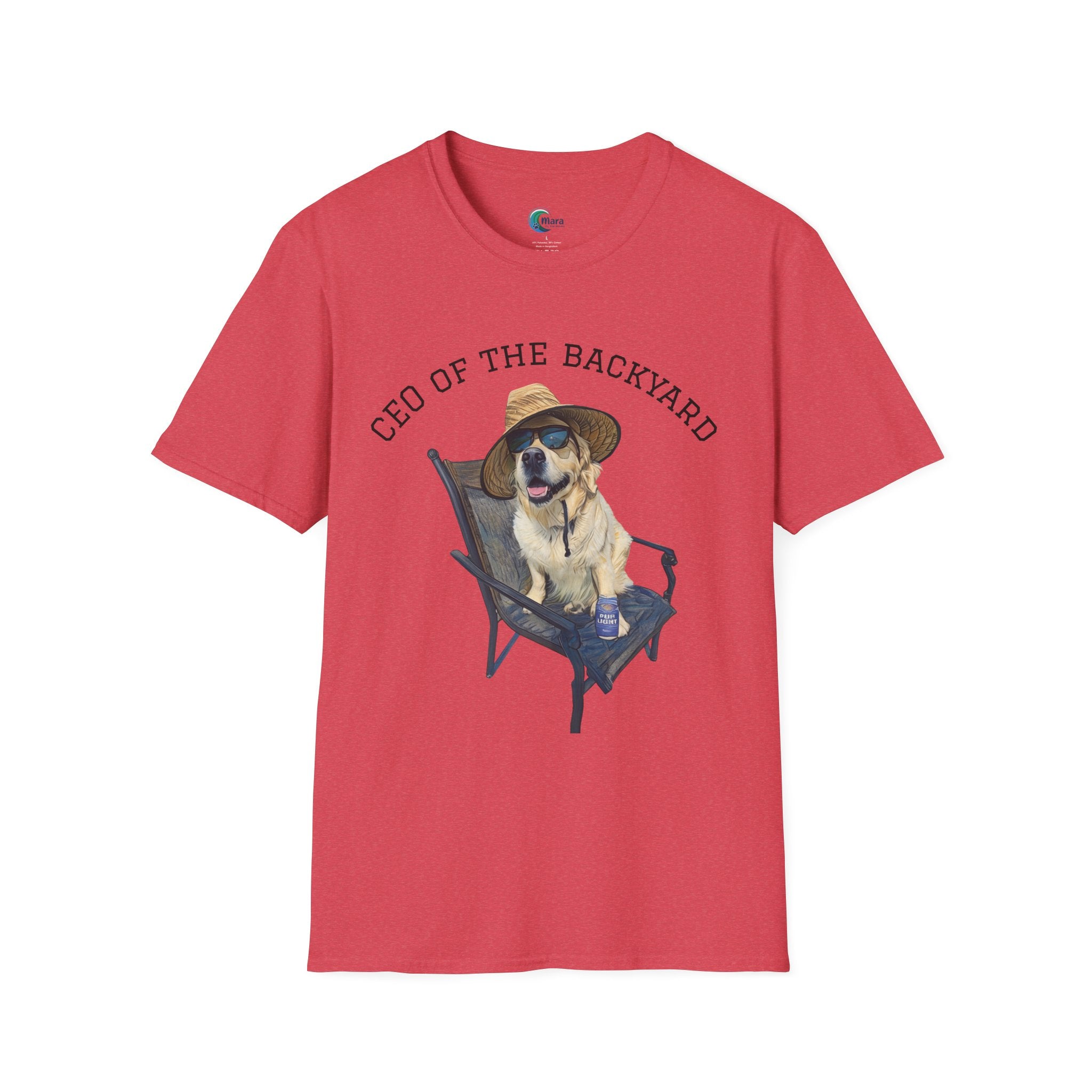 "CEO of the Backyard" Unisex Softstyle T-Shirt, Funny Dog Tee, Pet Lover Gift, Outdoor Apparel, Casual Wear, Summer Shirt