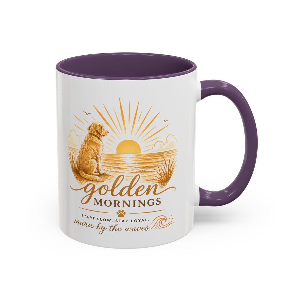 Golden Mornings Coffee Mug — Dog Sunrise Accent Mug (11/15oz)
