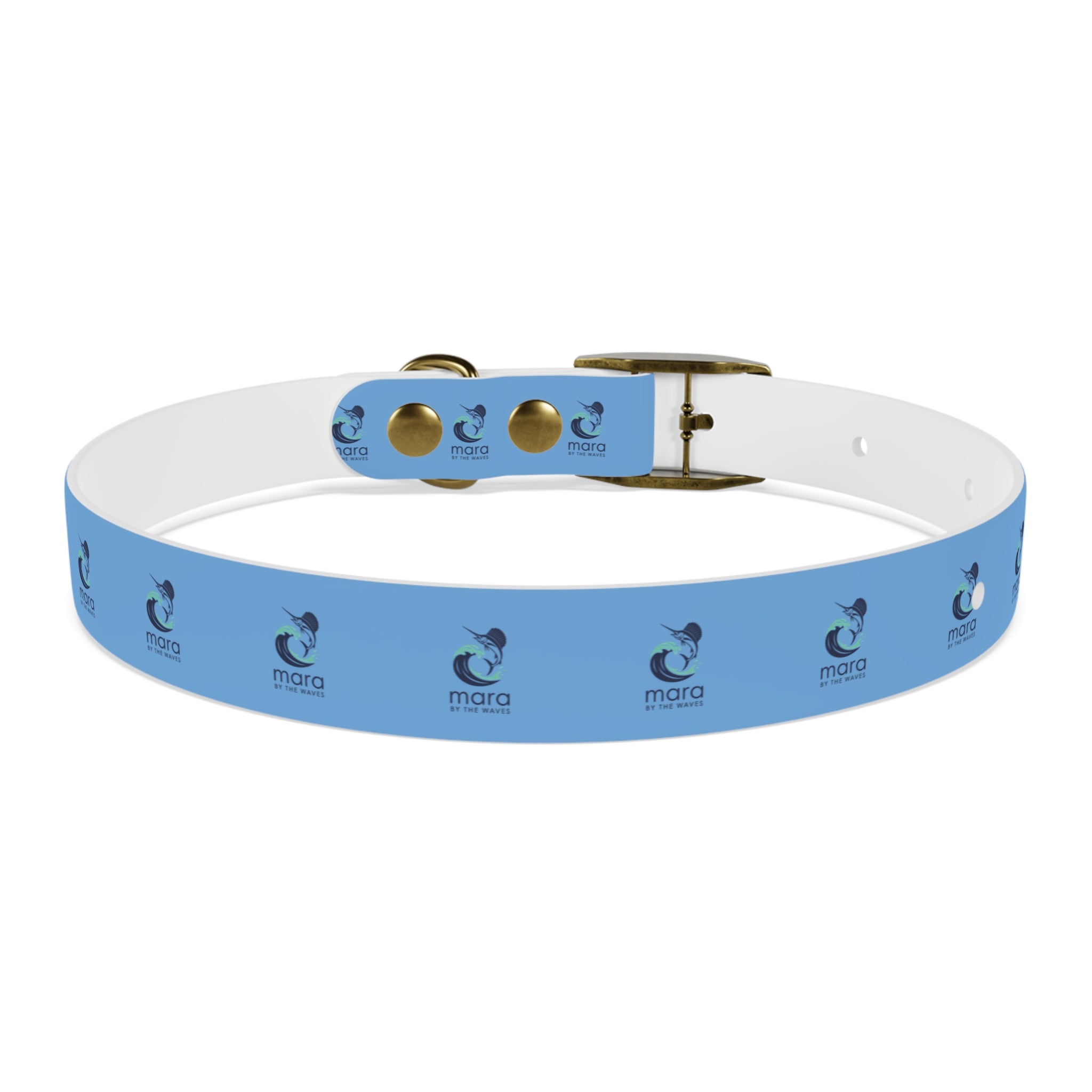 Sail Fish Mara by the Waves Logo Dog Collar - Durable Waterproof Pet Collar for Everyday Wear