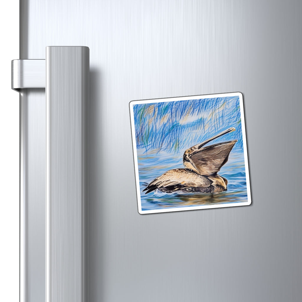 Artistic Pelican Magnet - Coastal Home Decor
