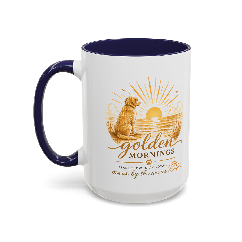 Golden Mornings Coffee Mug — Dog Sunrise Accent Mug (11/15oz)