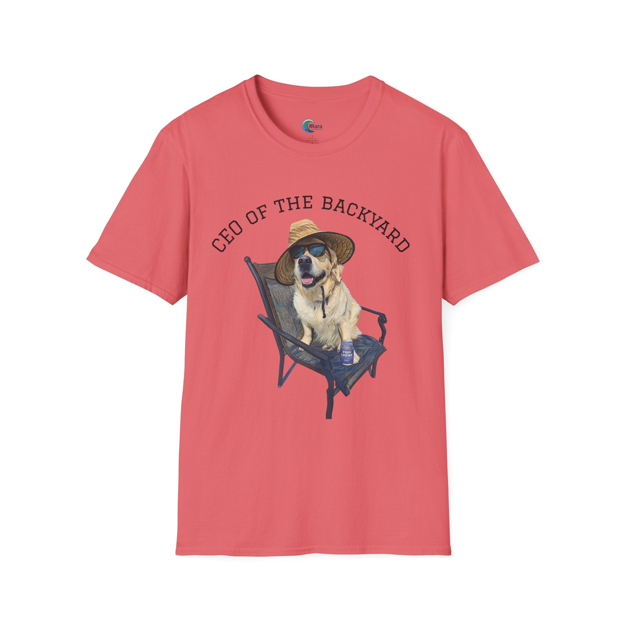 "CEO of the Backyard" Unisex Softstyle T-Shirt, Funny Dog Tee, Pet Lover Gift, Outdoor Apparel, Casual Wear, Summer Shirt