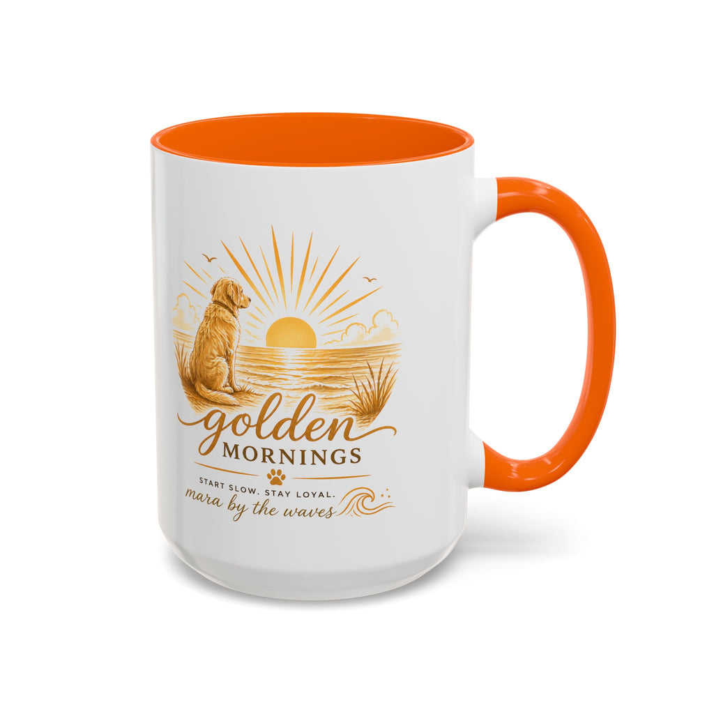 Golden Mornings Coffee Mug — Dog Sunrise Accent Mug (11/15oz)