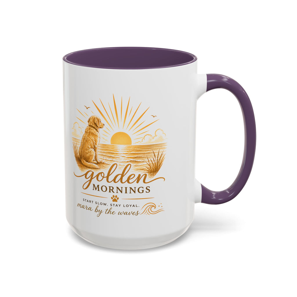 Golden Mornings Coffee Mug — Dog Sunrise Accent Mug (11/15oz)