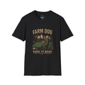 Farm Dog T-Shirt - "Born to Work" Tractor & Dog Graphic Tee