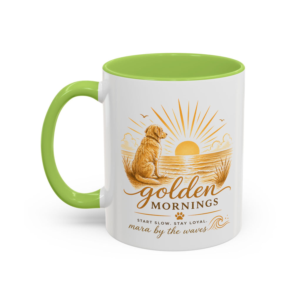 Golden Mornings Coffee Mug — Dog Sunrise Accent Mug (11/15oz)