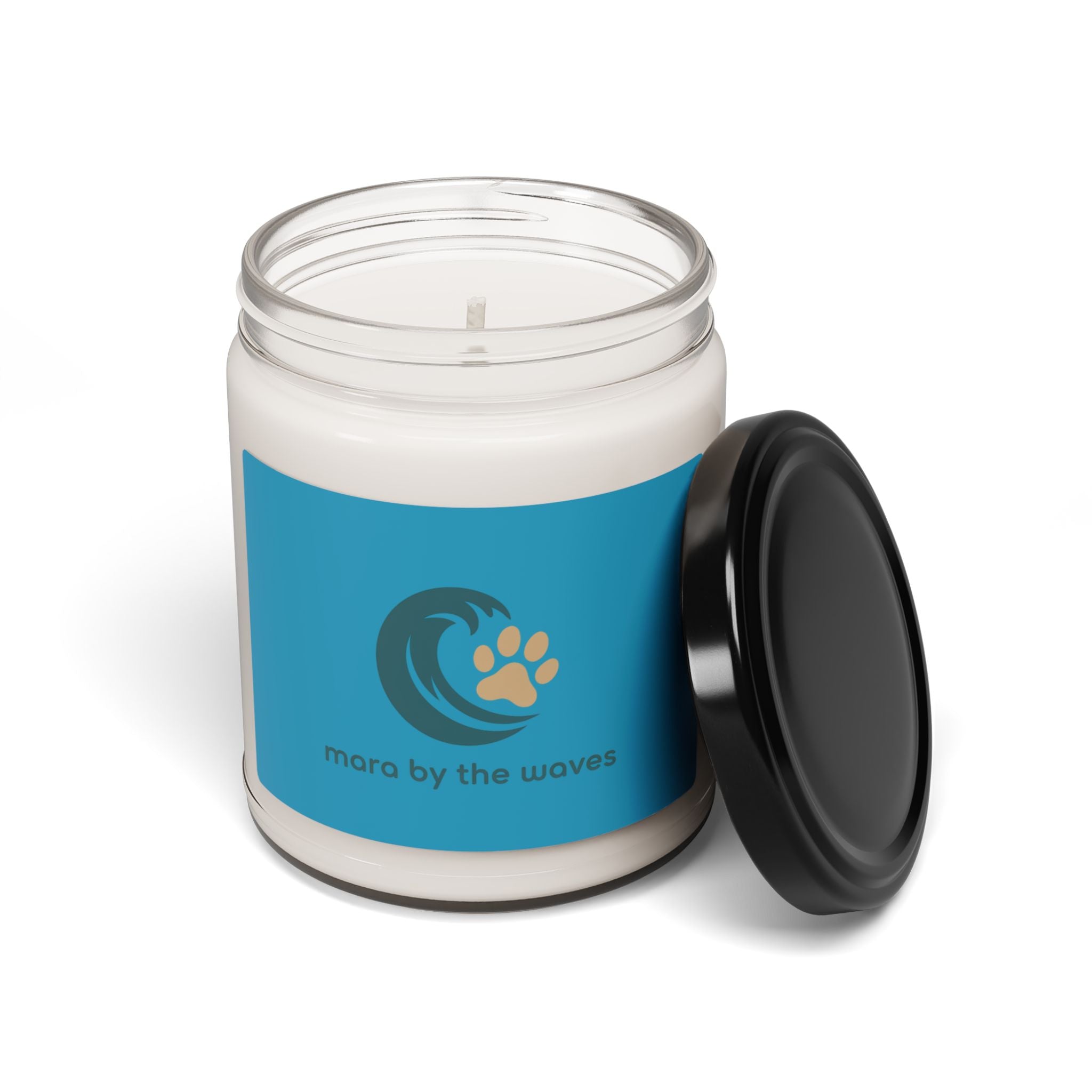 Soy Candle — "Mara by the Waves" Ocean Paw Scented Candle, 9 oz