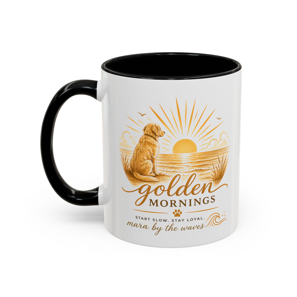 Golden Mornings Coffee Mug — Dog Sunrise Accent Mug (11/15oz)