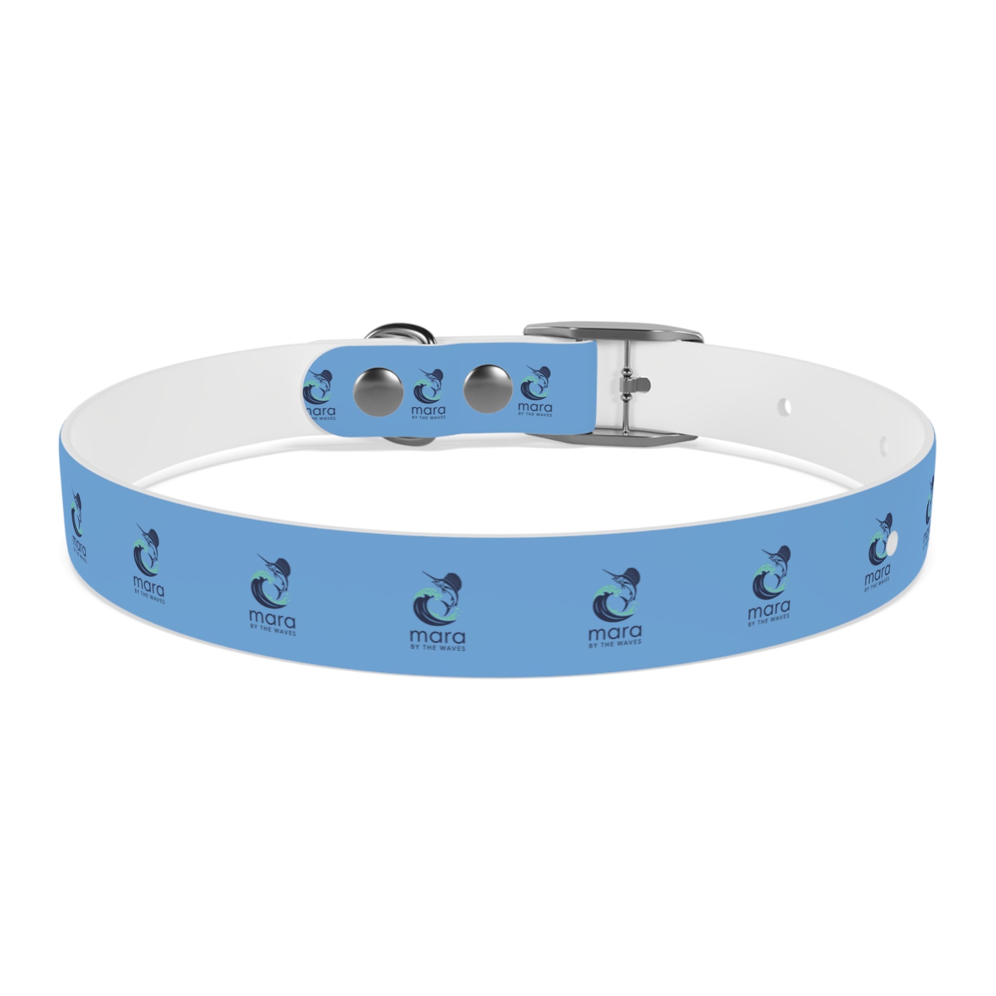 Sail Fish Mara by the Waves Logo Dog Collar - Durable Waterproof Pet Collar for Everyday Wear