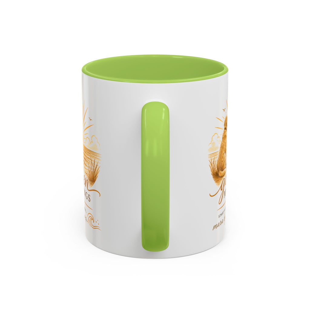 Golden Mornings Coffee Mug — Dog Sunrise Accent Mug (11/15oz)