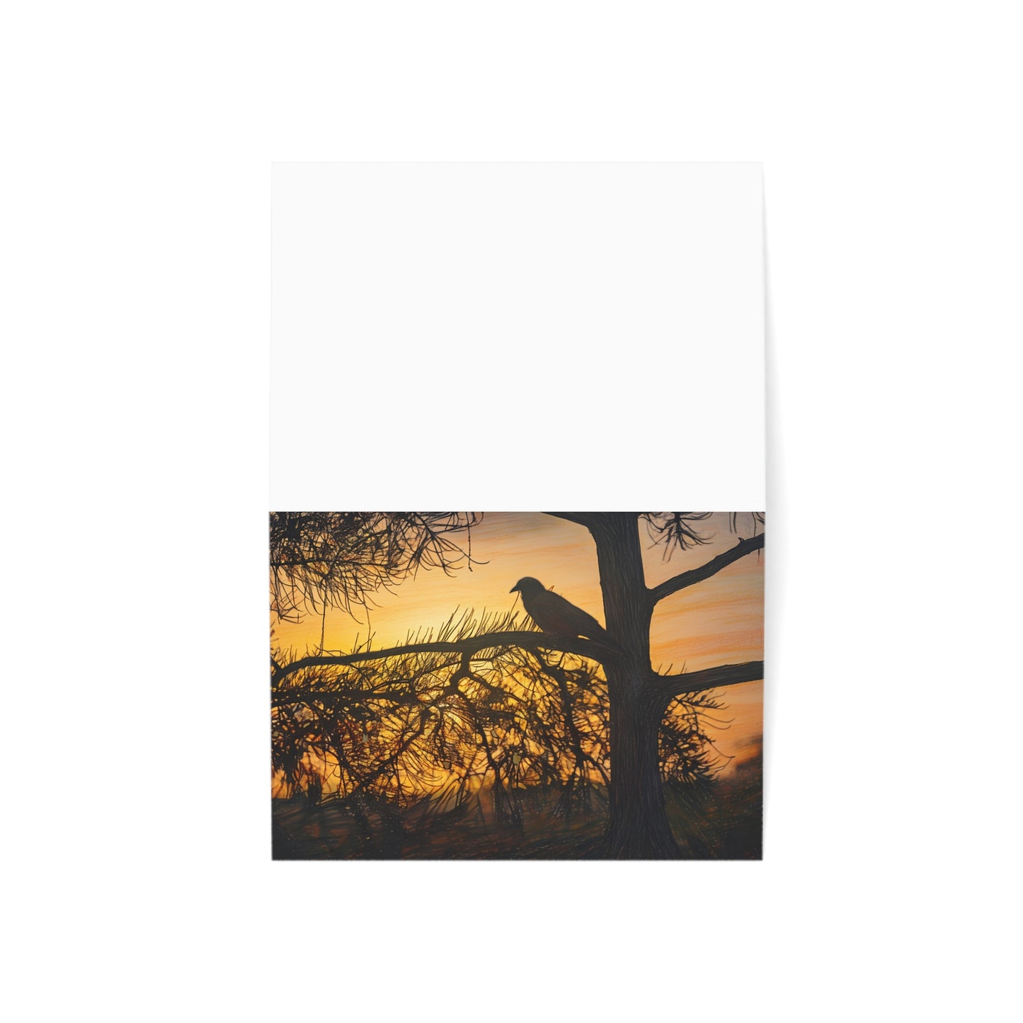 Greeting Cards - Sunset Silhouette Design