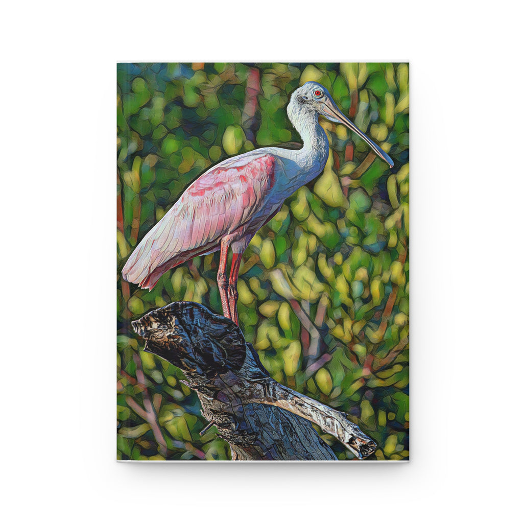 Roseate Spoonbill Wildlife Hardcover Journal — Nature Sketchbook & Travel Notebook