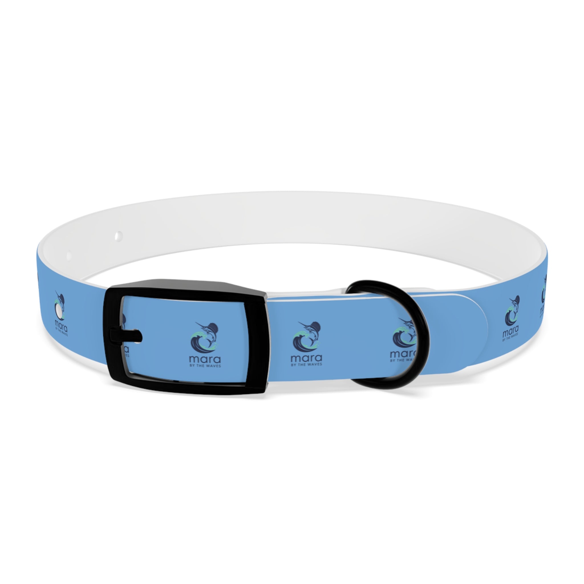 Sail Fish Mara by the Waves Logo Dog Collar - Durable Waterproof Pet Collar for Everyday Wear