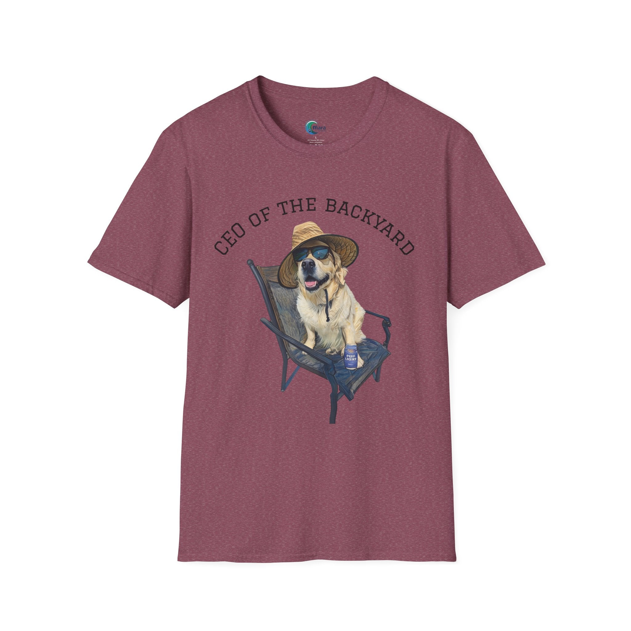 "CEO of the Backyard" Unisex Softstyle T-Shirt, Funny Dog Tee, Pet Lover Gift, Outdoor Apparel, Casual Wear, Summer Shirt