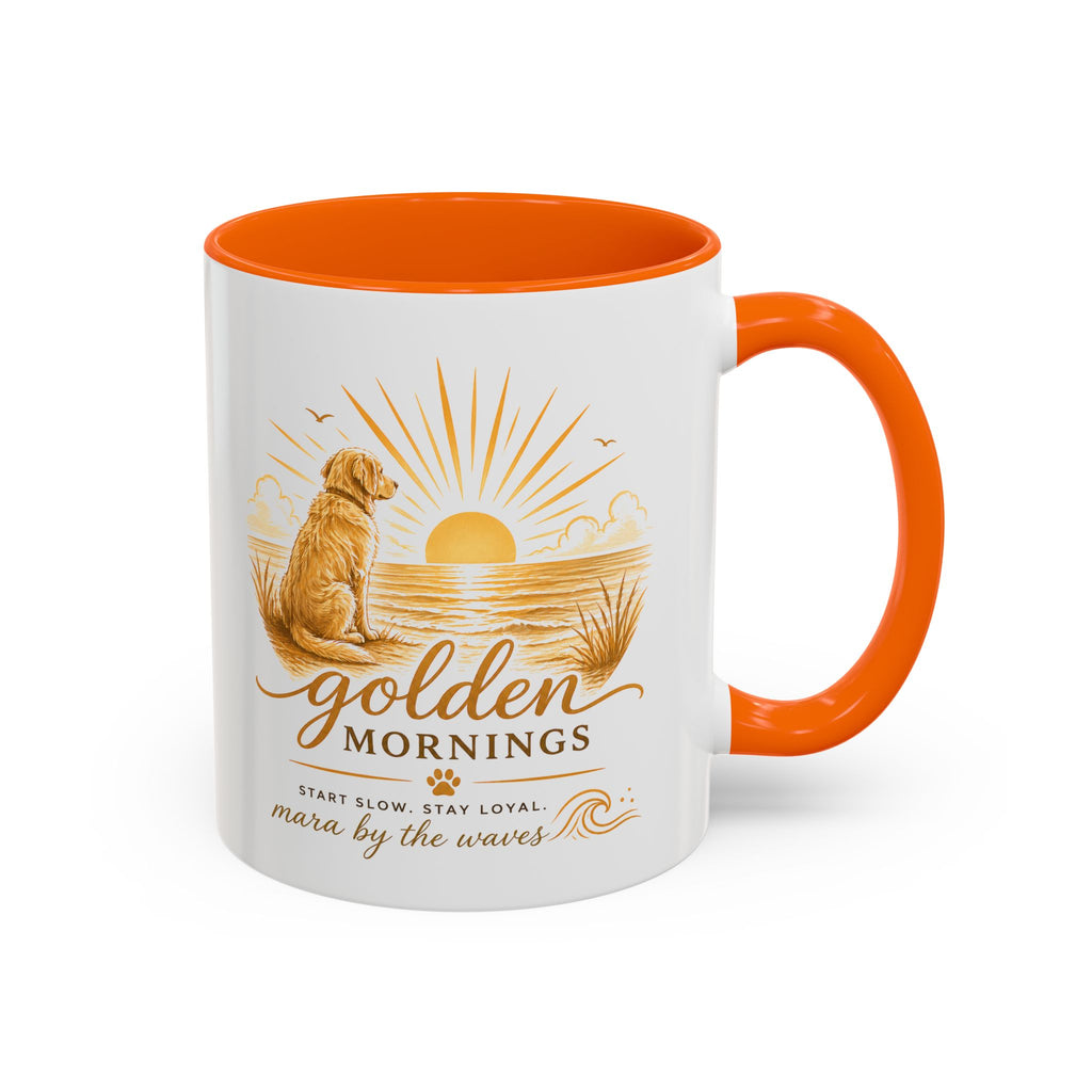 Golden Mornings Coffee Mug — Dog Sunrise Accent Mug (11/15oz)