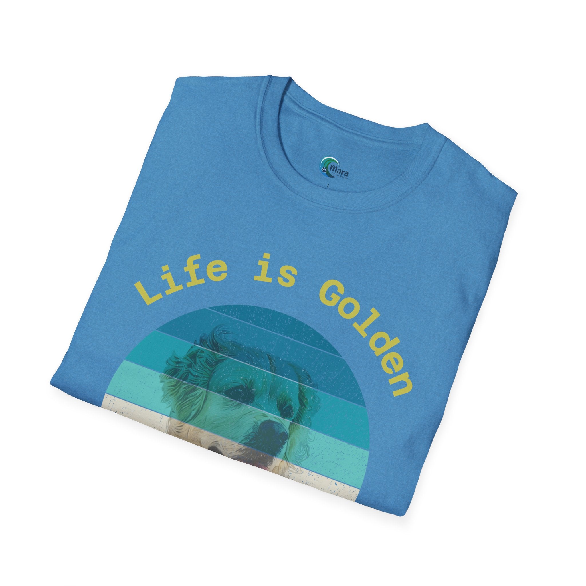 Life Is Golden Retro Golden Retriever T-Shirt