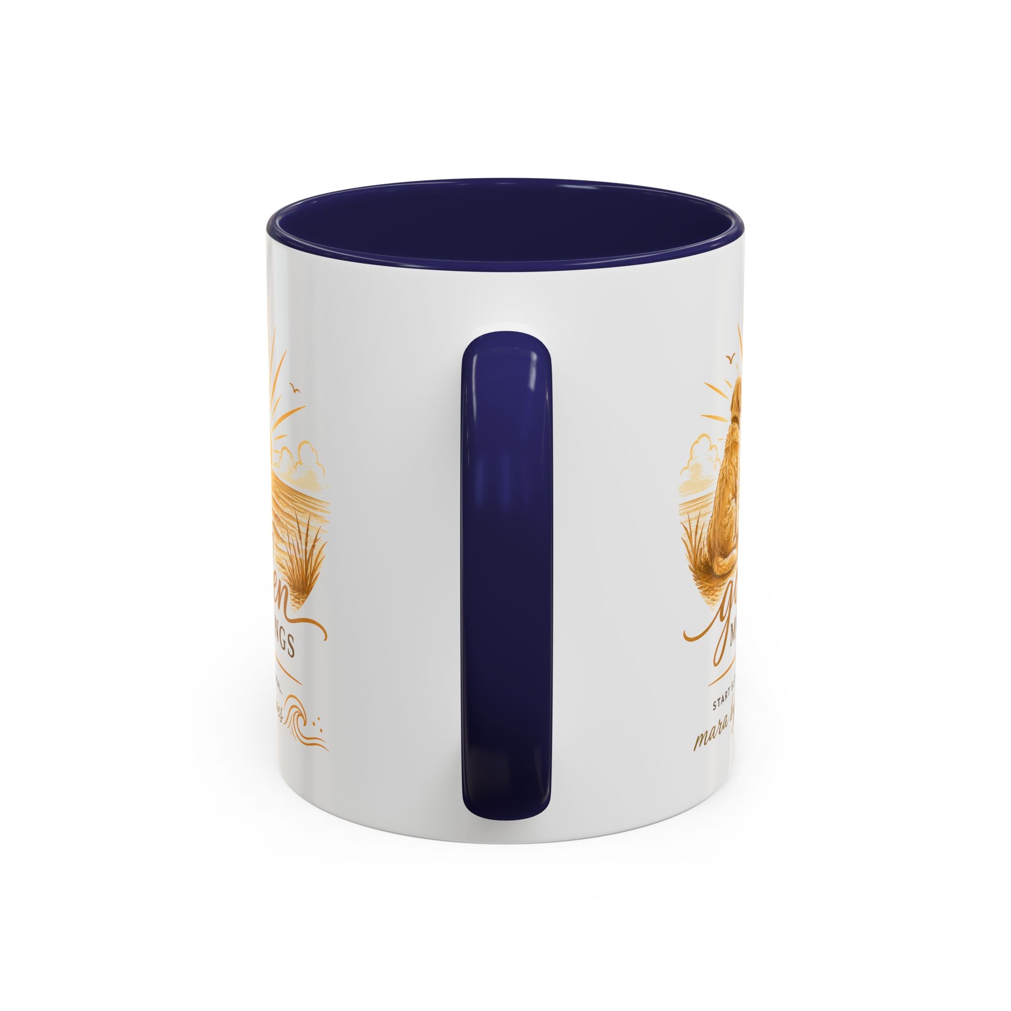Golden Mornings Coffee Mug — Dog Sunrise Accent Mug (11/15oz)