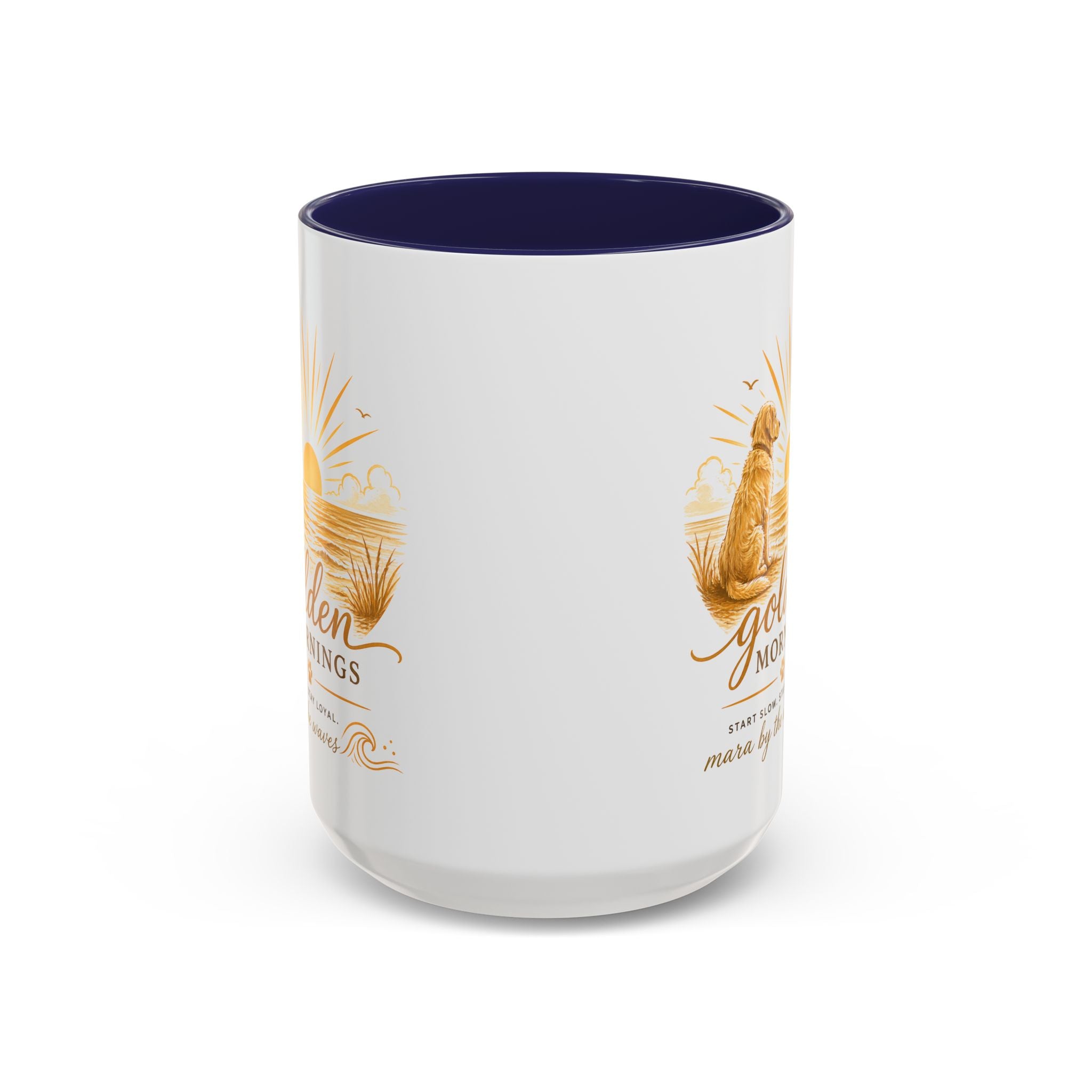 Golden Mornings Coffee Mug — Dog Sunrise Accent Mug (11/15oz)